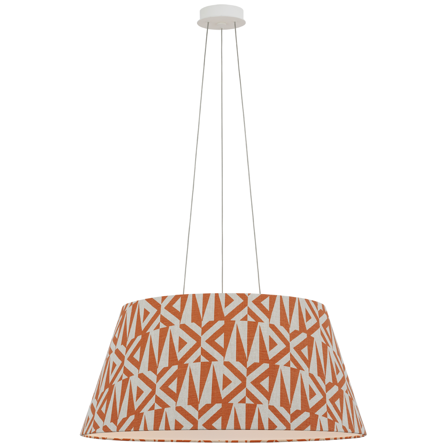 Caufield 29" Hanging Shade | Matte White | Schumacher Brick Amero Shade