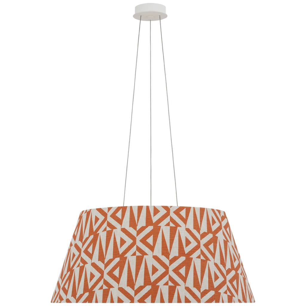 Caufield 29" Hanging Shade | Matte White | Schumacher Brick Amero Shade