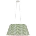 Caufield 29" Hanging Shade | Matte White | Schumacher Verde La Jolla Shade