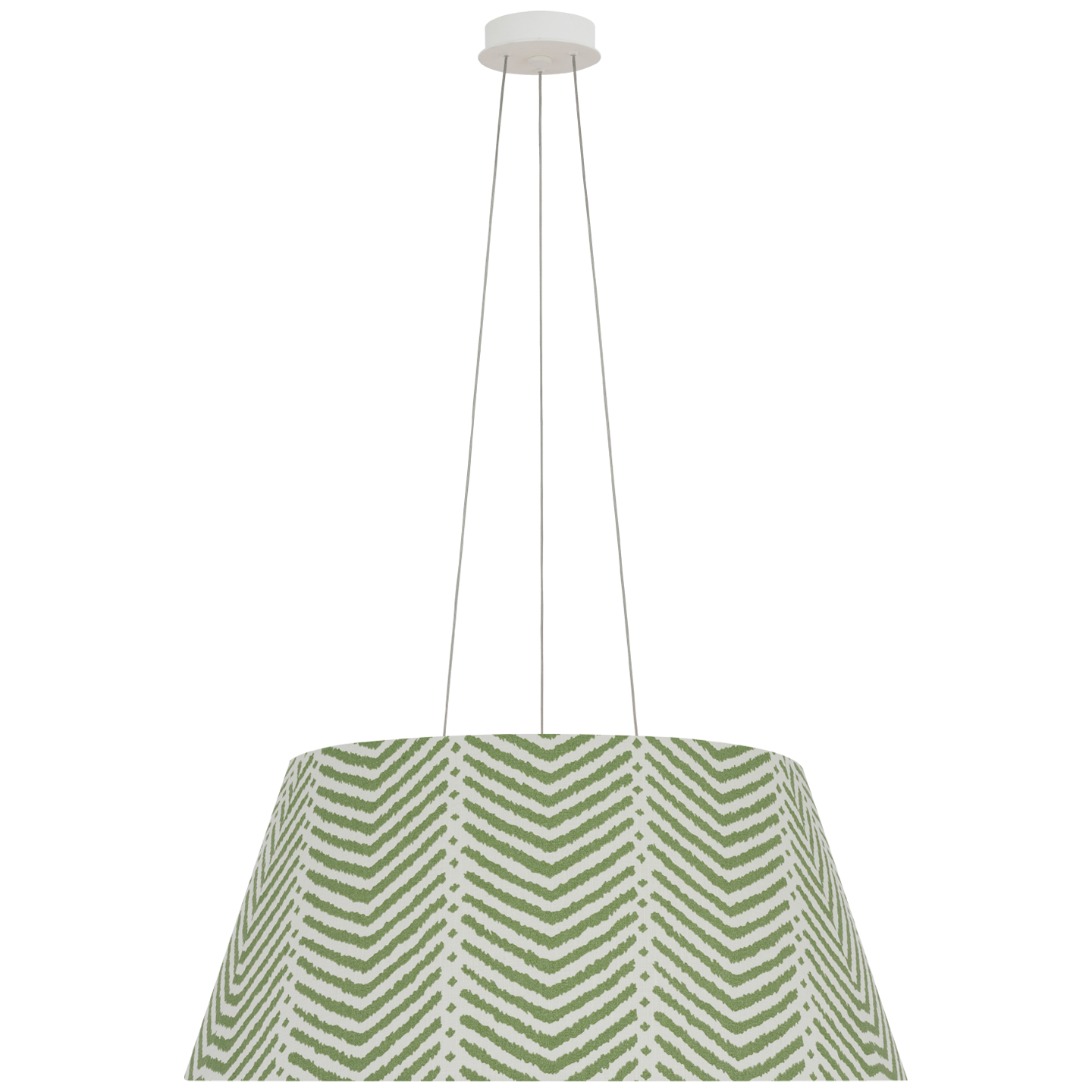 Caufield 29" Hanging Shade | Matte White | Schumacher Verde La Jolla Shade