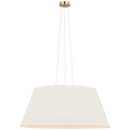 Caufield 39" Hanging Shade | Hand-Rubbed Antique Brass | Linen Shade