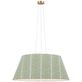 Caufield 39" Hanging Shade | Hand-Rubbed Antique Brass | Schumacher Verde La Jolla Shade