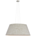 Caufield 39" Hanging Shade | Polished Nickel | Schumacher Taupe Abstract Leaf Shade