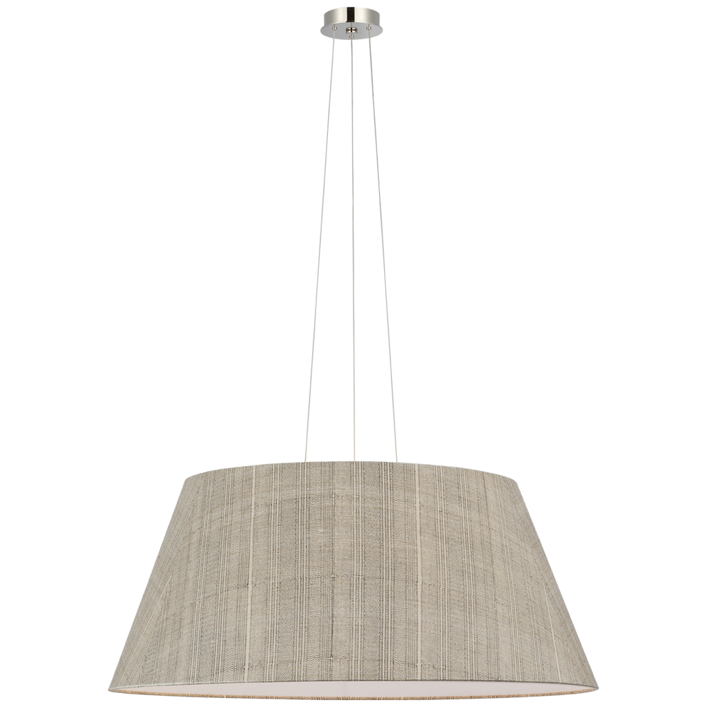 Caufield 39" Hanging Shade | Polished Nickel | Schumacher Natural Mohave Shade