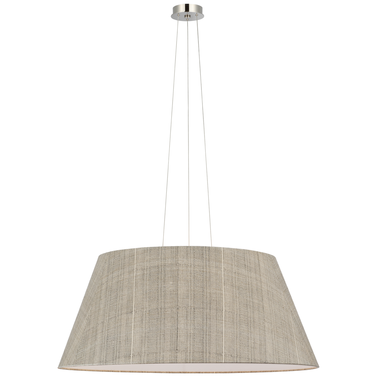 Caufield 39" Hanging Shade | Polished Nickel | Schumacher Natural Mohave Shade
