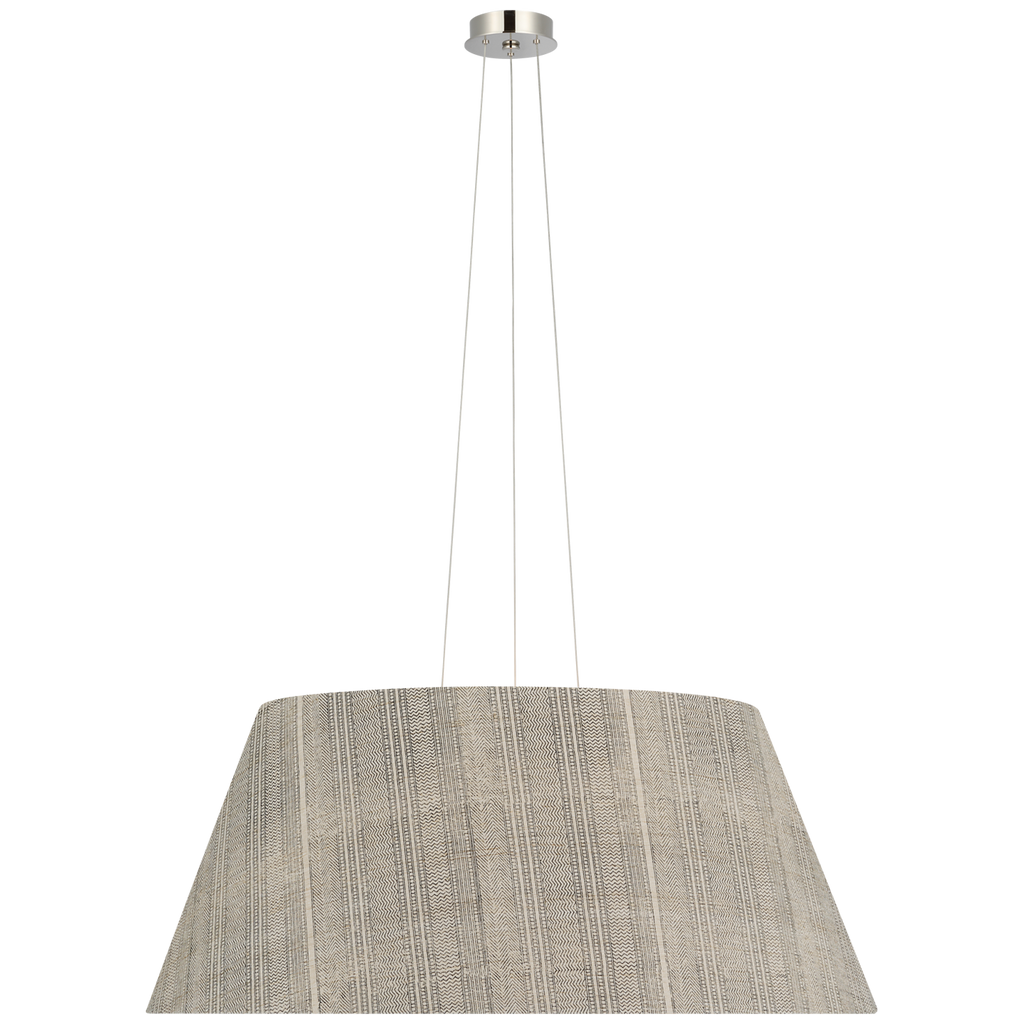 Caufield 39" Hanging Shade | Polished Nickel | Schumacher Natural Mohave Shade