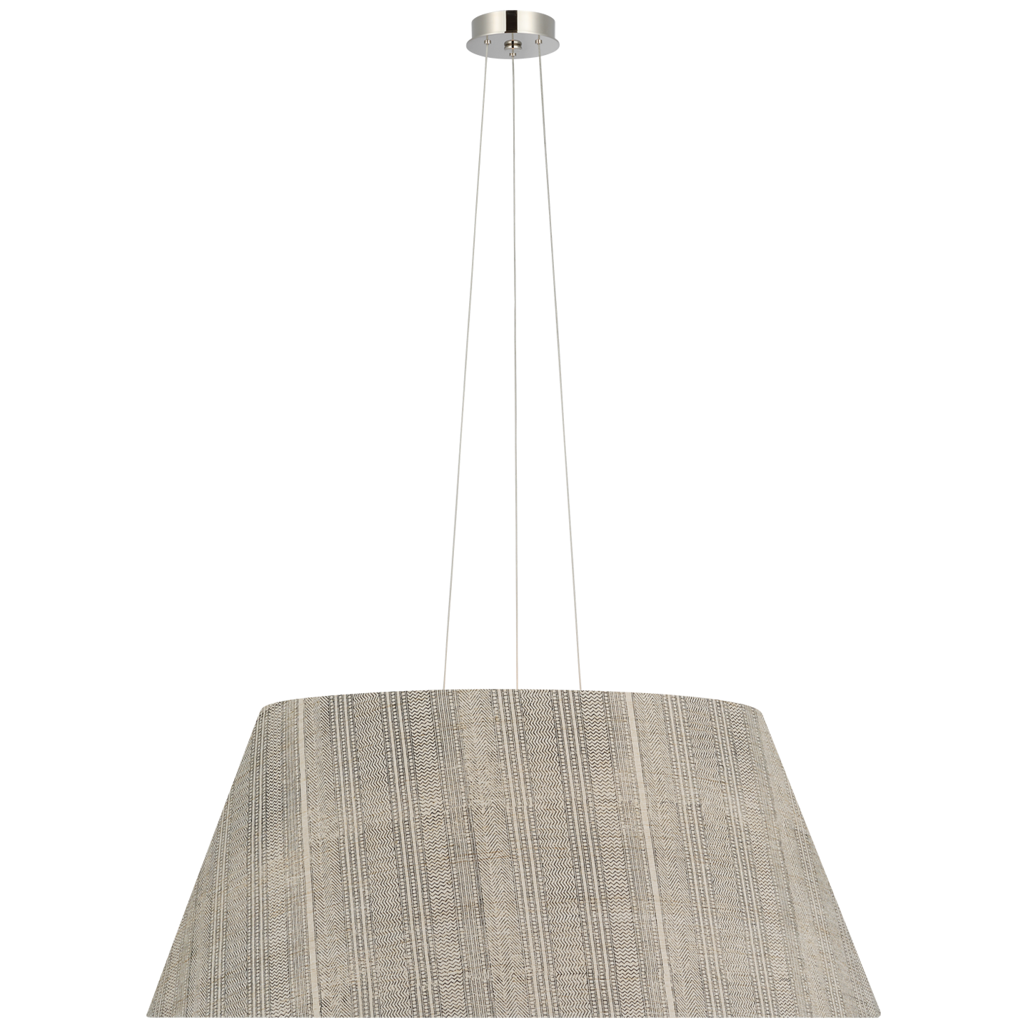 Caufield 39" Hanging Shade | Polished Nickel | Schumacher Natural Mohave Shade