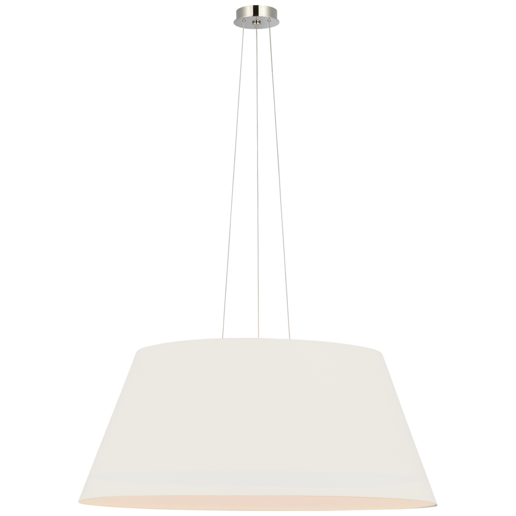 Caufield 39" Hanging Shade | Polished Nickel | Linen Shade