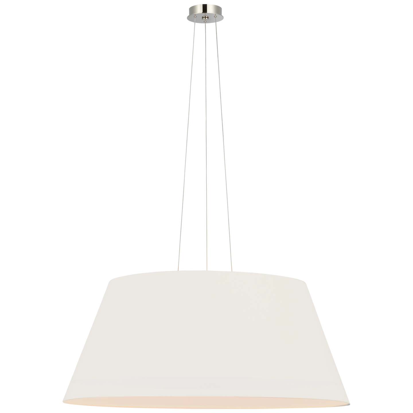 Caufield 39" Hanging Shade | Polished Nickel | Linen Shade