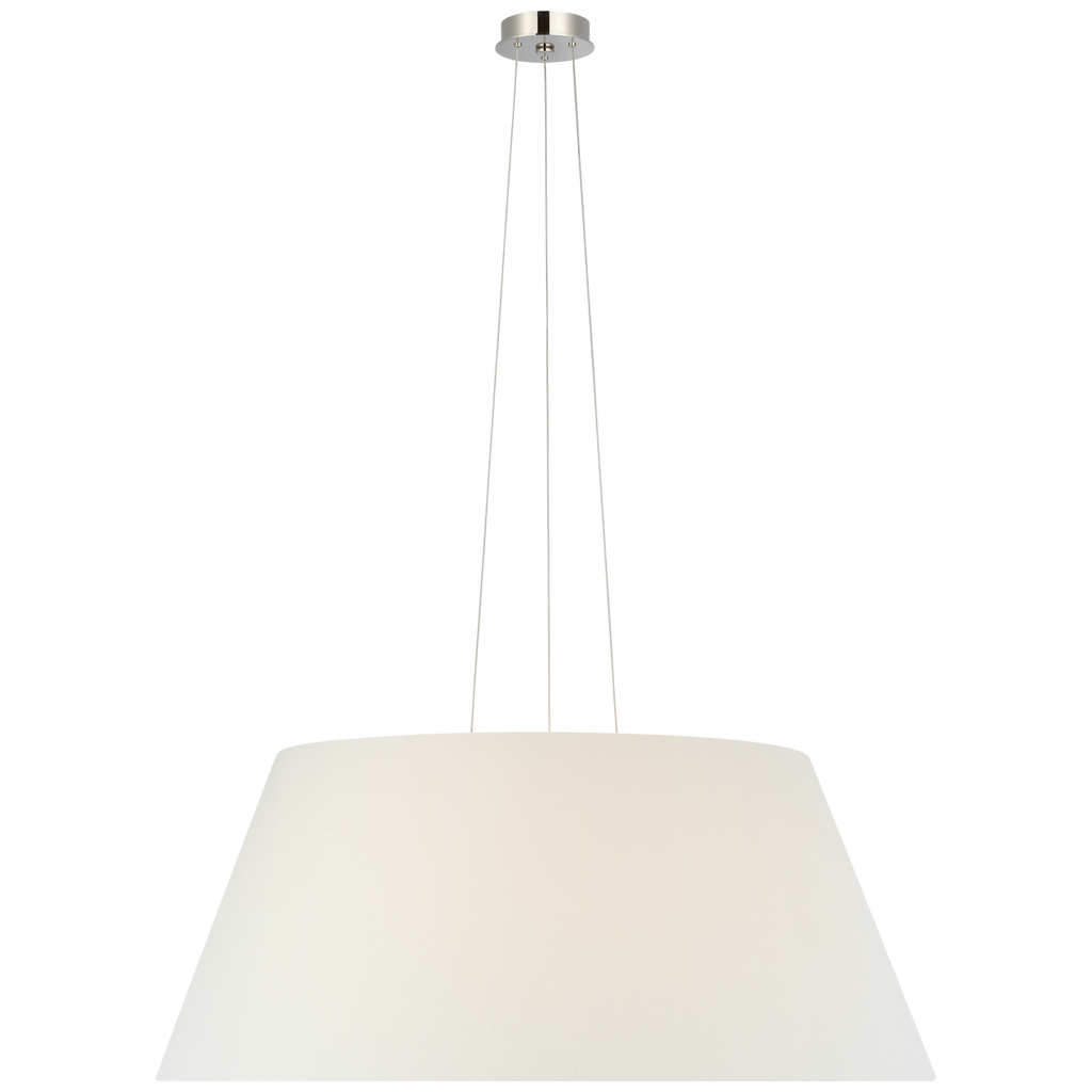 Caufield 39" Hanging Shade | Polished Nickel | Linen Shade