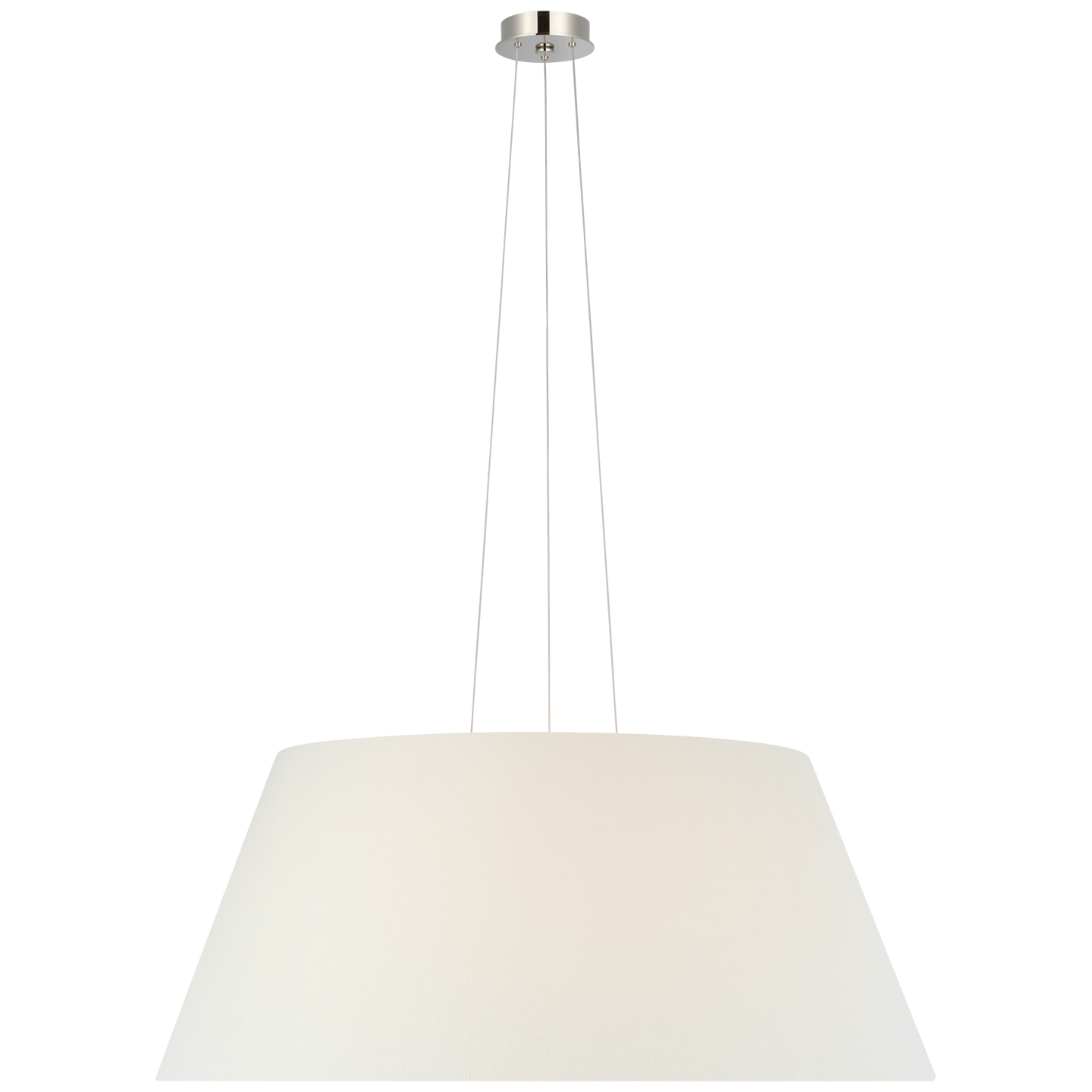 Caufield 39" Hanging Shade | Polished Nickel | Linen Shade