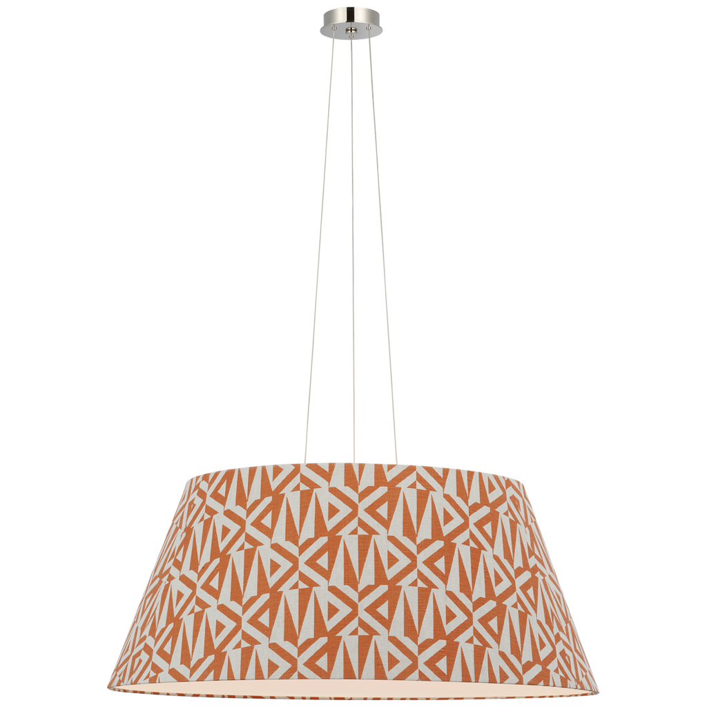 Caufield 39" Hanging Shade | Polished Nickel | Schumacher Brick Amero Shade
