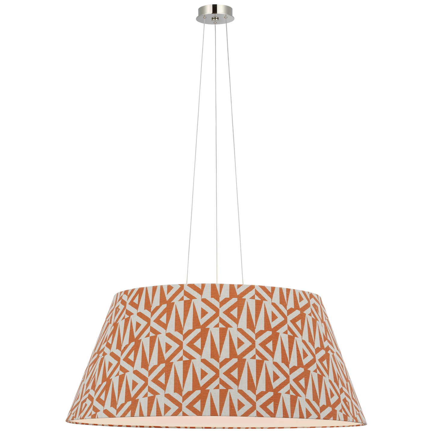 Caufield 39" Hanging Shade | Polished Nickel | Schumacher Brick Amero Shade