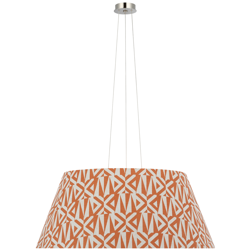 Caufield 39" Hanging Shade | Polished Nickel | Schumacher Brick Amero Shade