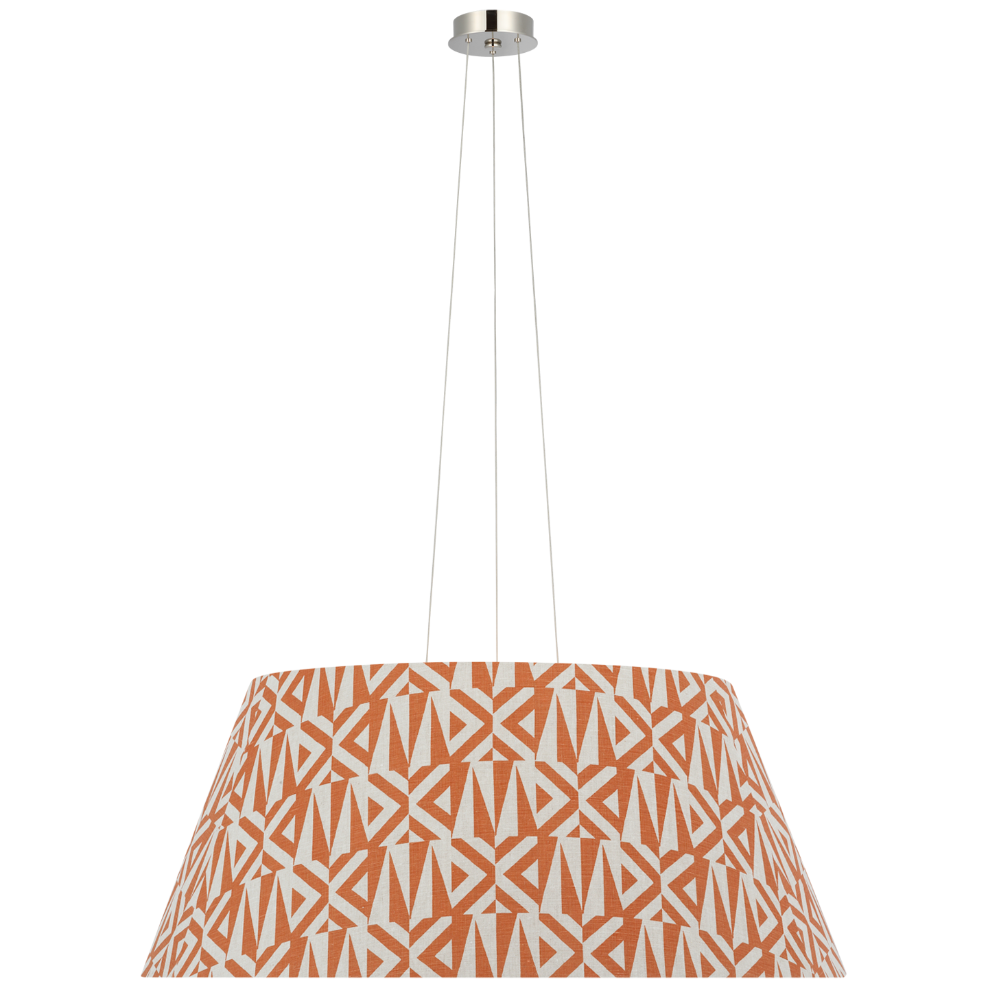 Caufield 39" Hanging Shade | Polished Nickel | Schumacher Brick Amero Shade