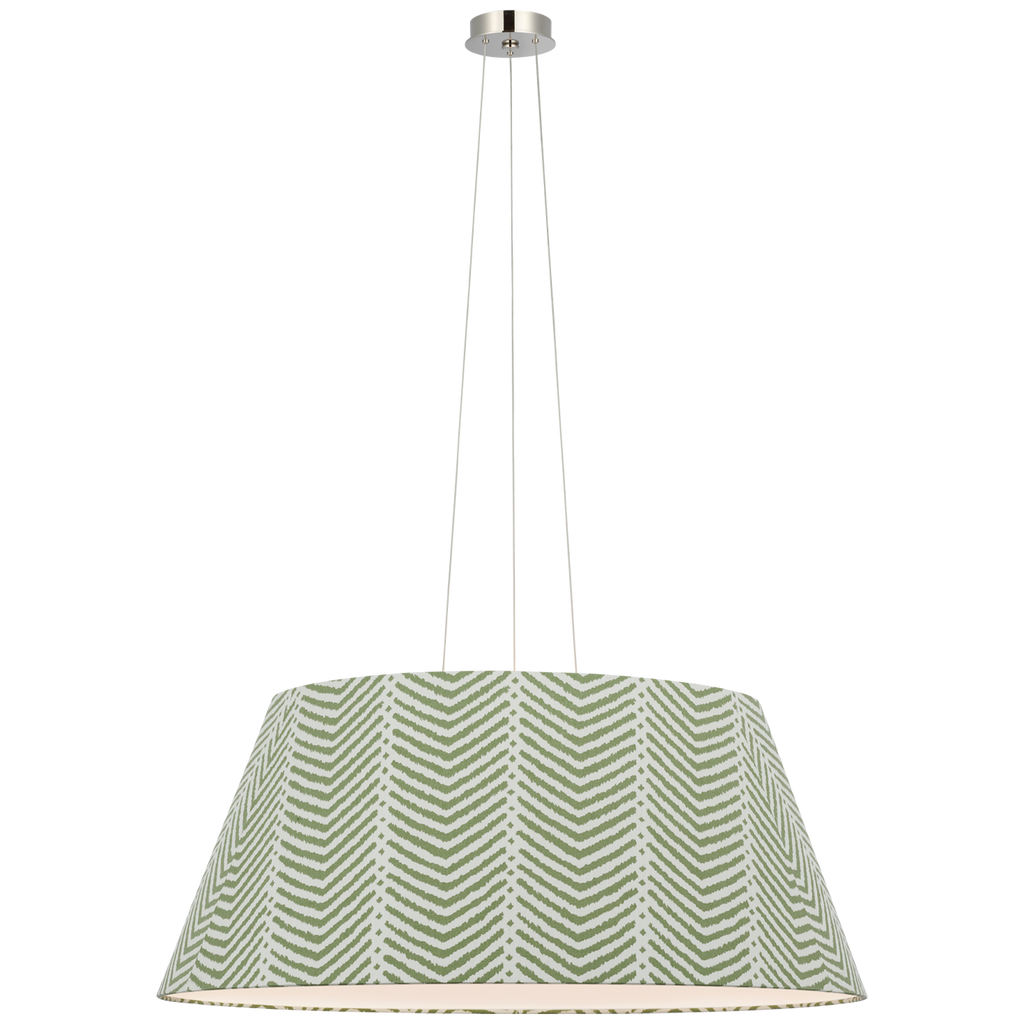 Caufield 39" Hanging Shade | Polished Nickel | Schumacher Verde La Jolla Shade