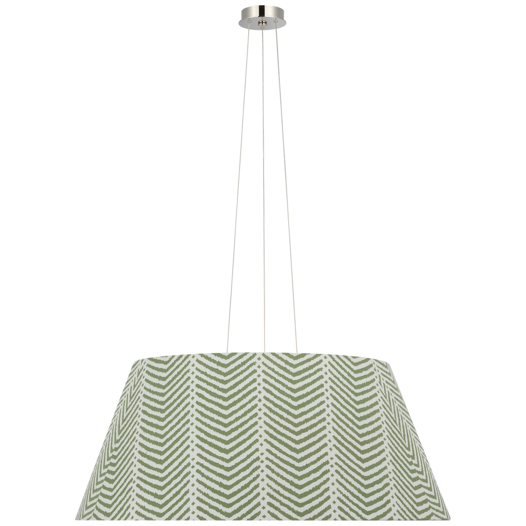 Caufield 39" Hanging Shade | Polished Nickel | Schumacher Verde La Jolla Shade