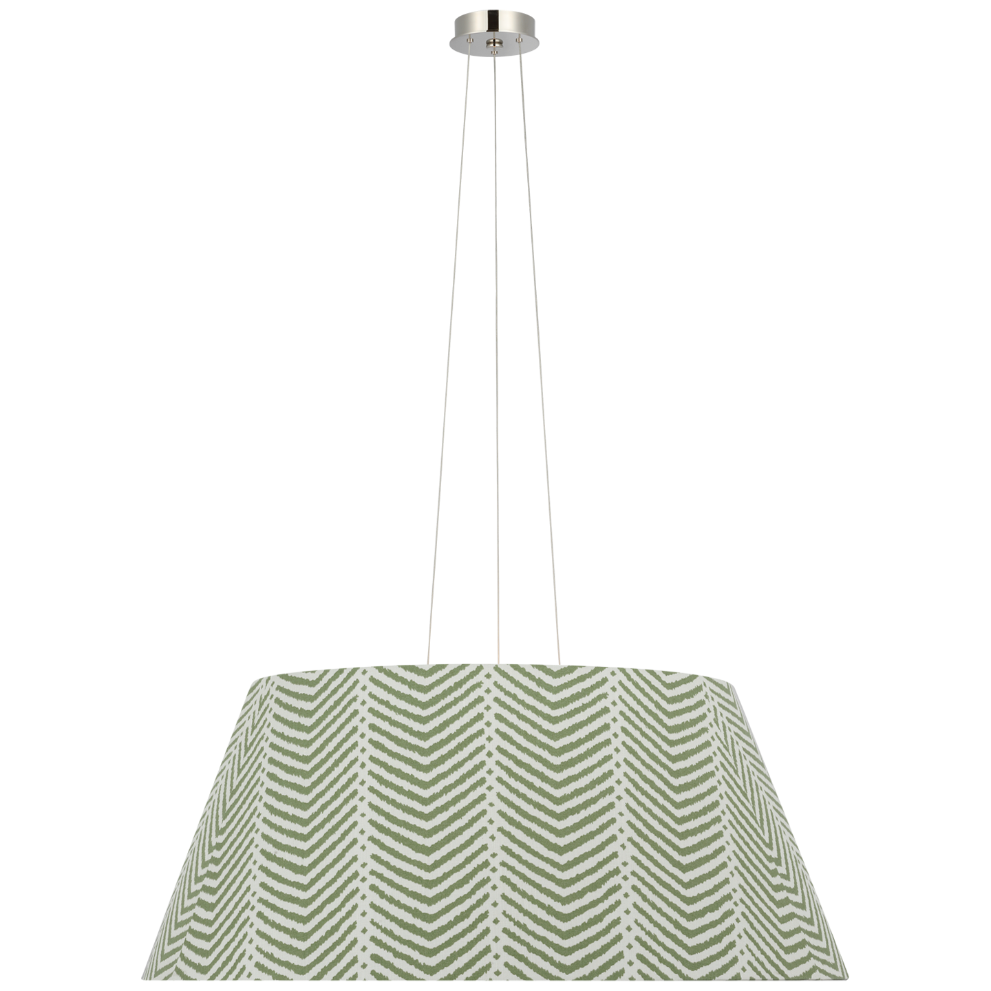 Caufield 39" Hanging Shade | Polished Nickel | Schumacher Verde La Jolla Shade