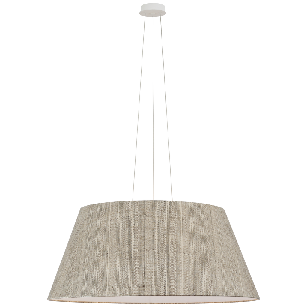 Caufield 39" Hanging Shade | Matte White | Schumacher Natural Mohave Shade