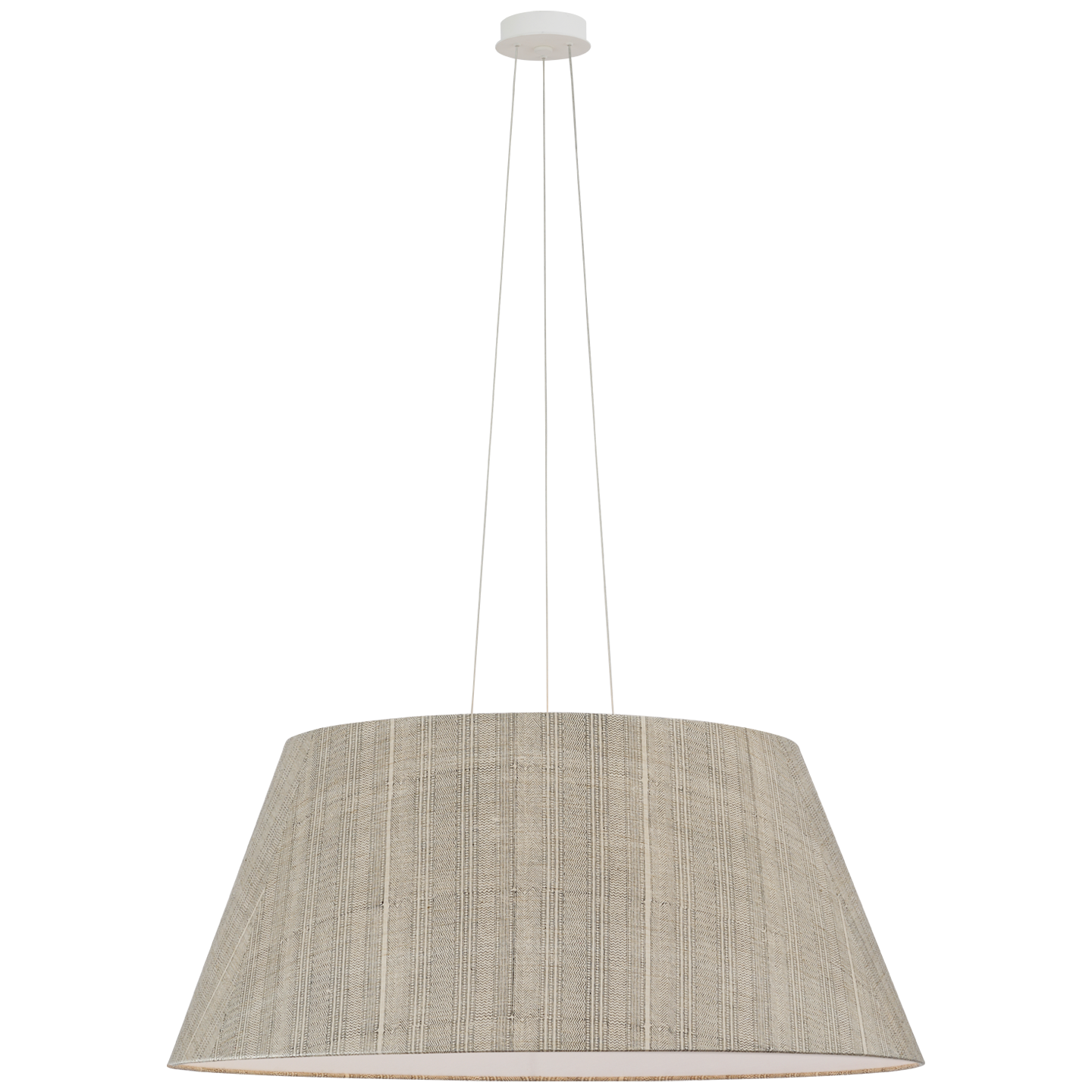Caufield 39" Hanging Shade | Matte White | Schumacher Natural Mohave Shade