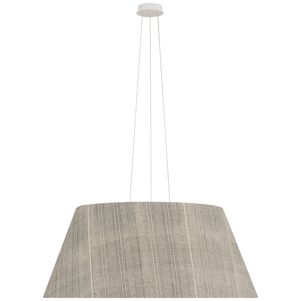 Caufield 39" Hanging Shade | Matte White | Schumacher Natural Mohave Shade