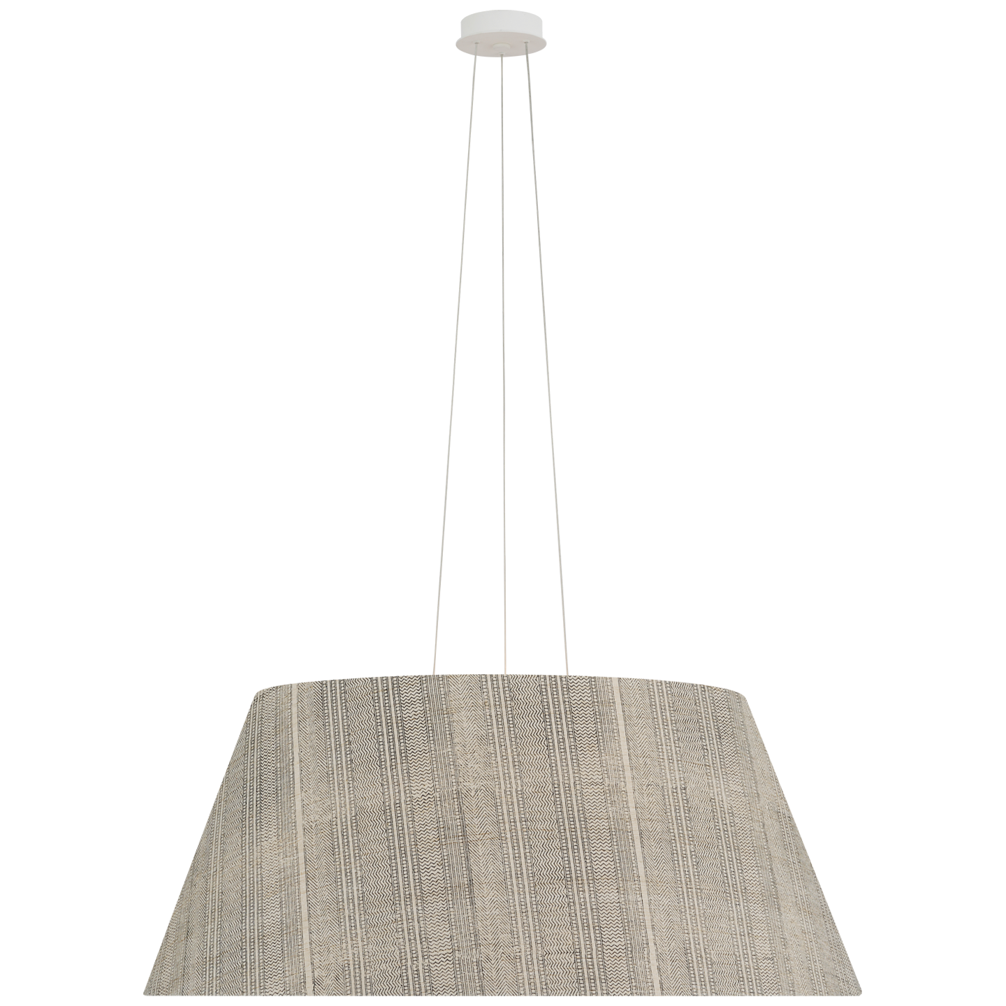 Caufield 39" Hanging Shade | Matte White | Schumacher Natural Mohave Shade
