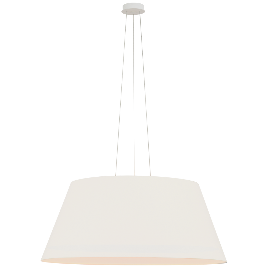 Caufield 39" Hanging Shade | Matte White | Linen Shade