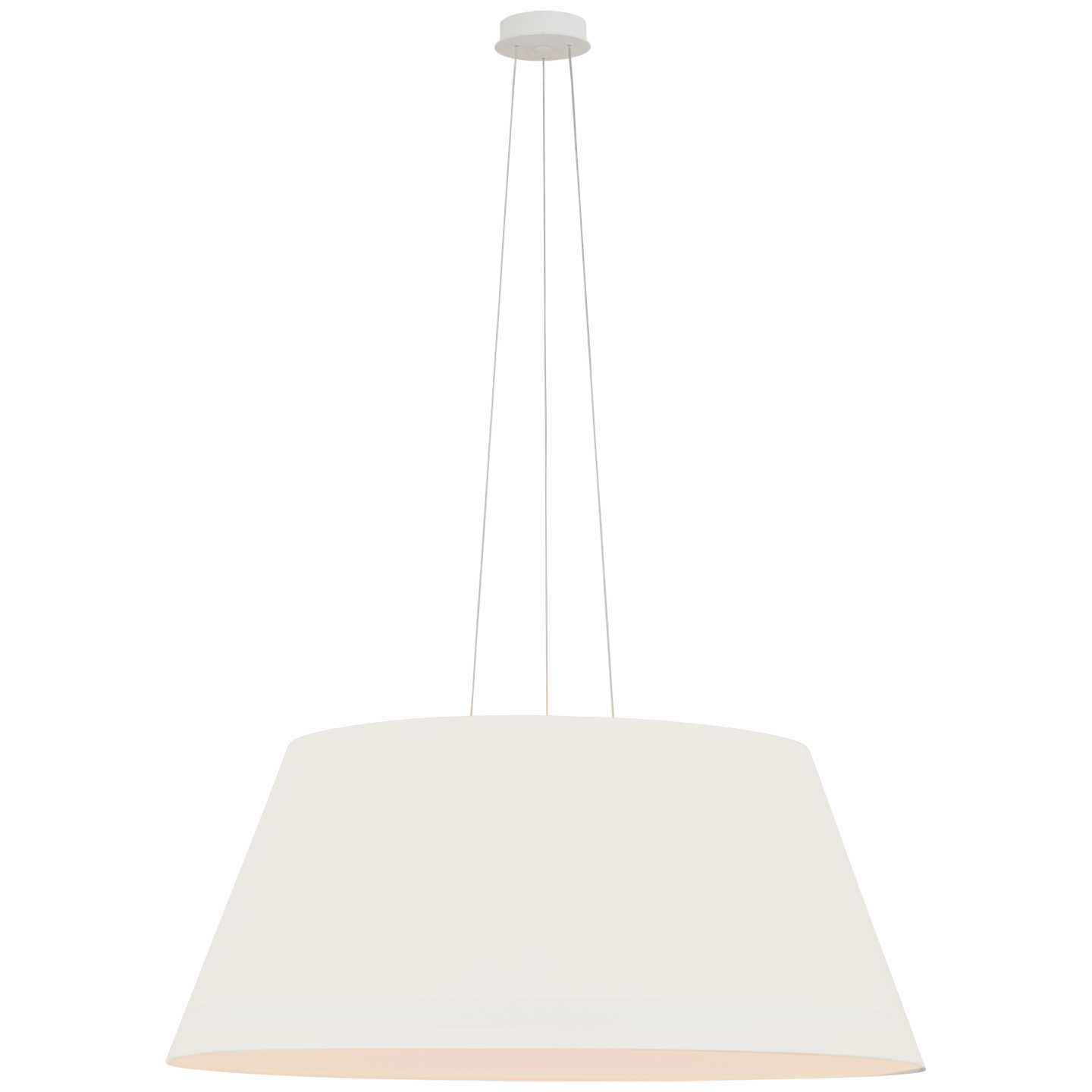 Caufield 39" Hanging Shade | Matte White | Linen Shade