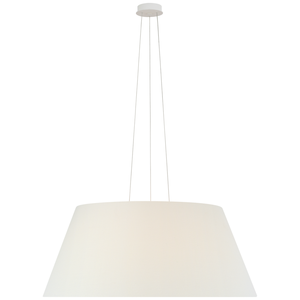 Caufield 39" Hanging Shade | Matte White | Linen Shade