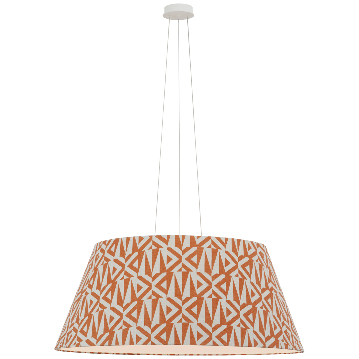Caufield 39" Hanging Shade | Matte White | Schumacher Brick Amero Shade