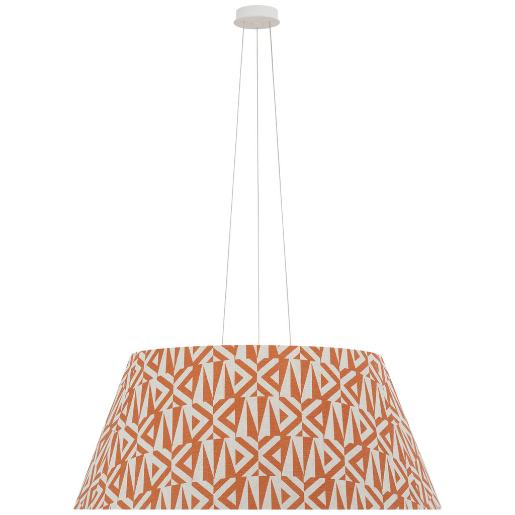 Caufield 39" Hanging Shade | Matte White | Schumacher Brick Amero Shade