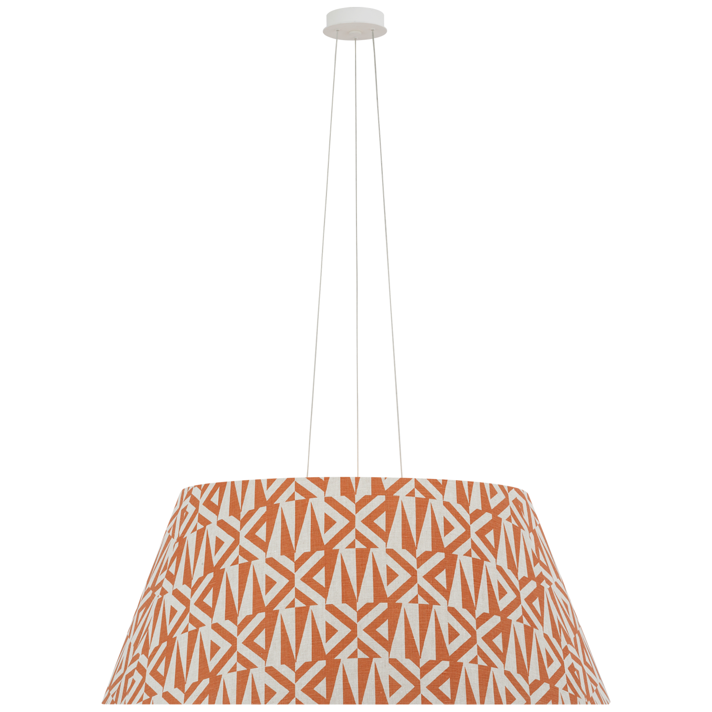 Caufield 39" Hanging Shade | Matte White | Schumacher Brick Amero Shade