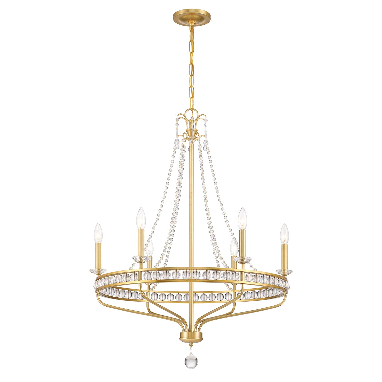 Seville 28'' Aged Brass Chandelier