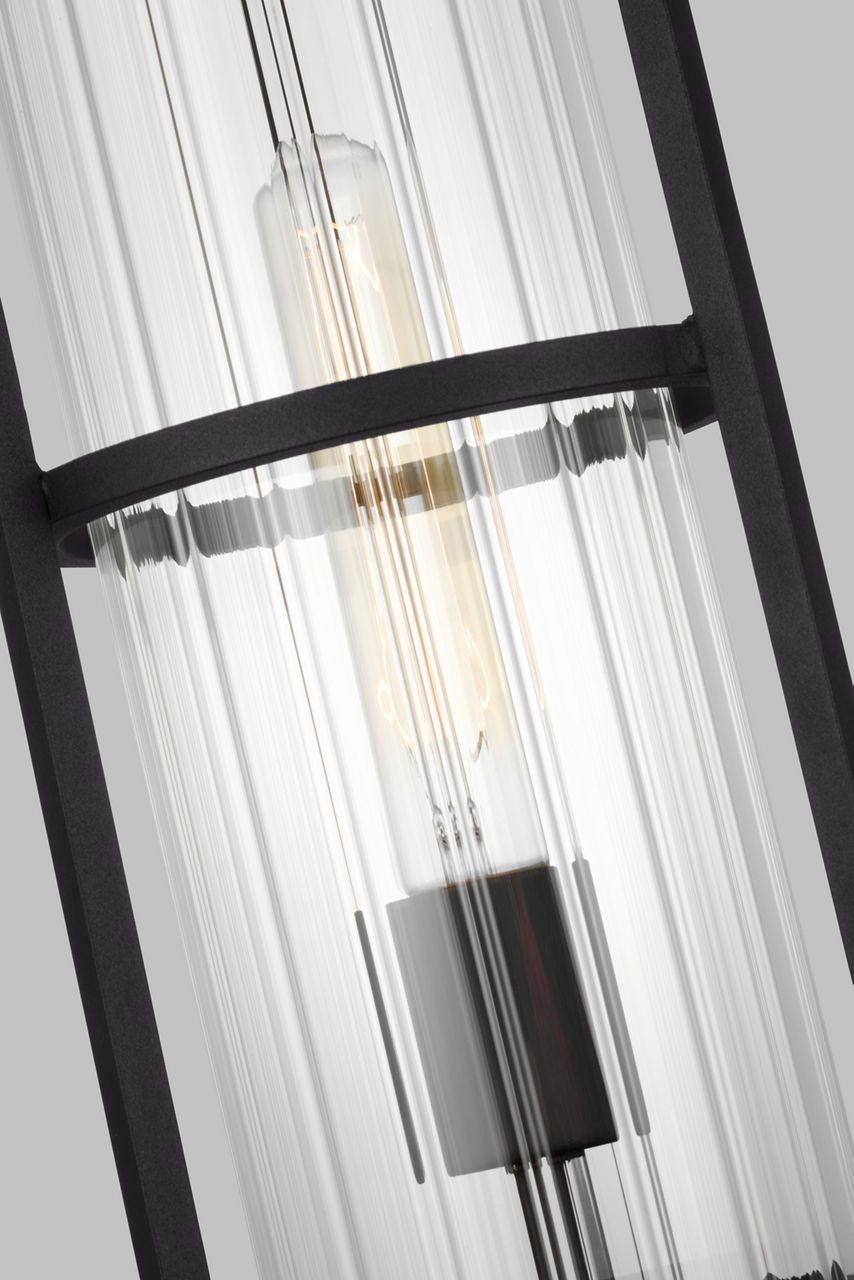 Alcona One Light Outdoor Post Lantern Black