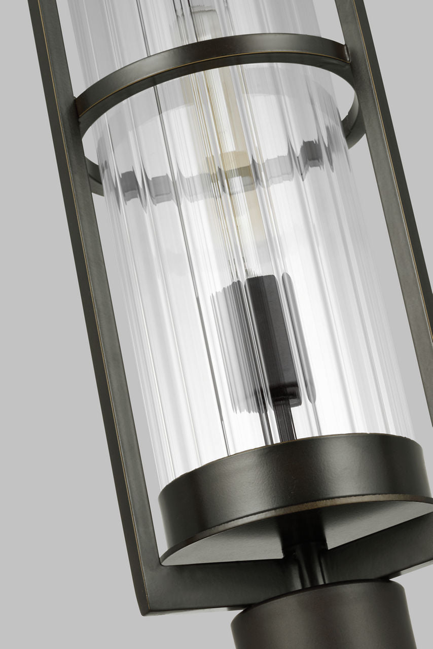 Alcona One Light Outdoor Post Lantern Antique Bronze