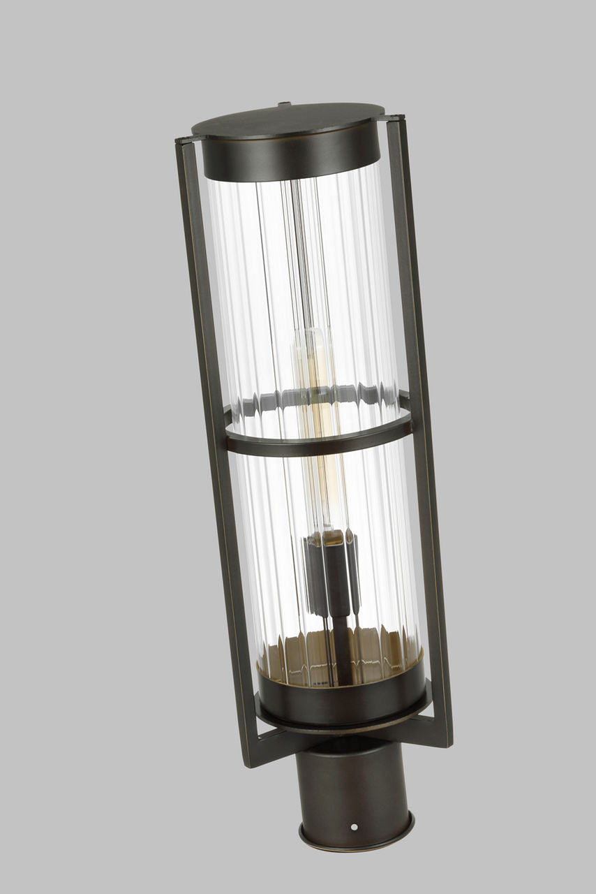 Alcona One Light Outdoor Post Lantern Antique Bronze