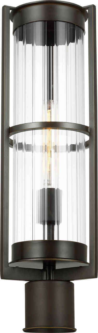 Alcona One Light Outdoor Post Lantern Antique Bronze