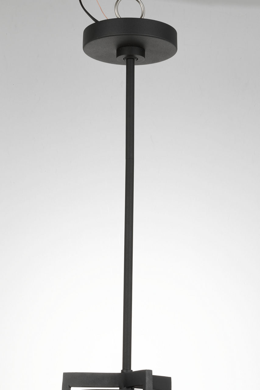 Alcona One Light Outdoor Pendant Lantern Black