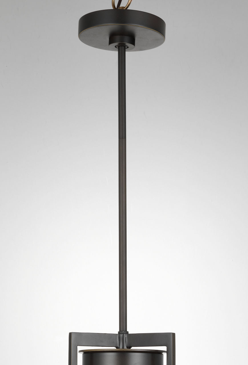 Alcona One Light Outdoor Pendant Lantern Antique Bronze