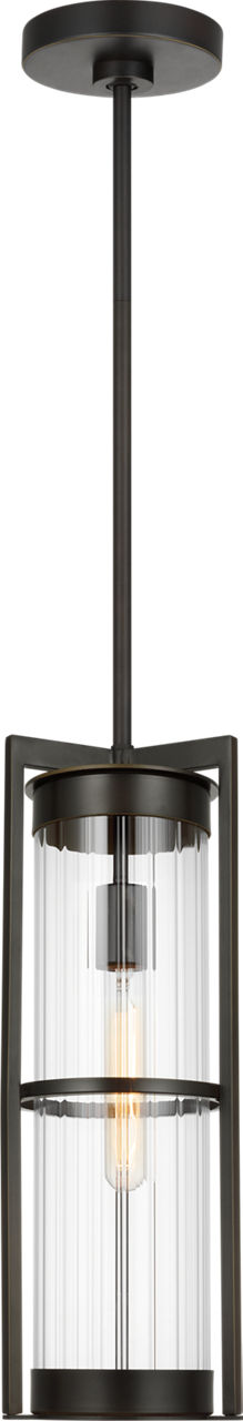 Alcona One Light Outdoor Pendant Lantern Antique Bronze Bulbs Included