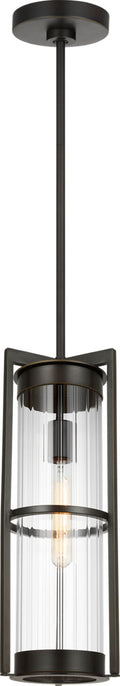 Alcona One Light Outdoor Pendant Lantern Antique Bronze