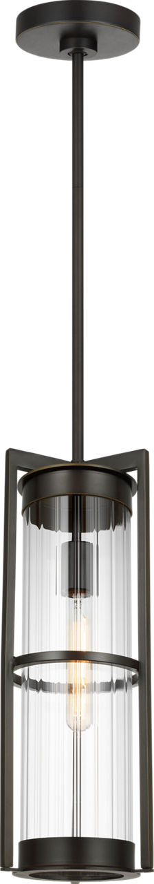 Alcona One Light Outdoor Pendant Lantern Antique Bronze Bulbs Included