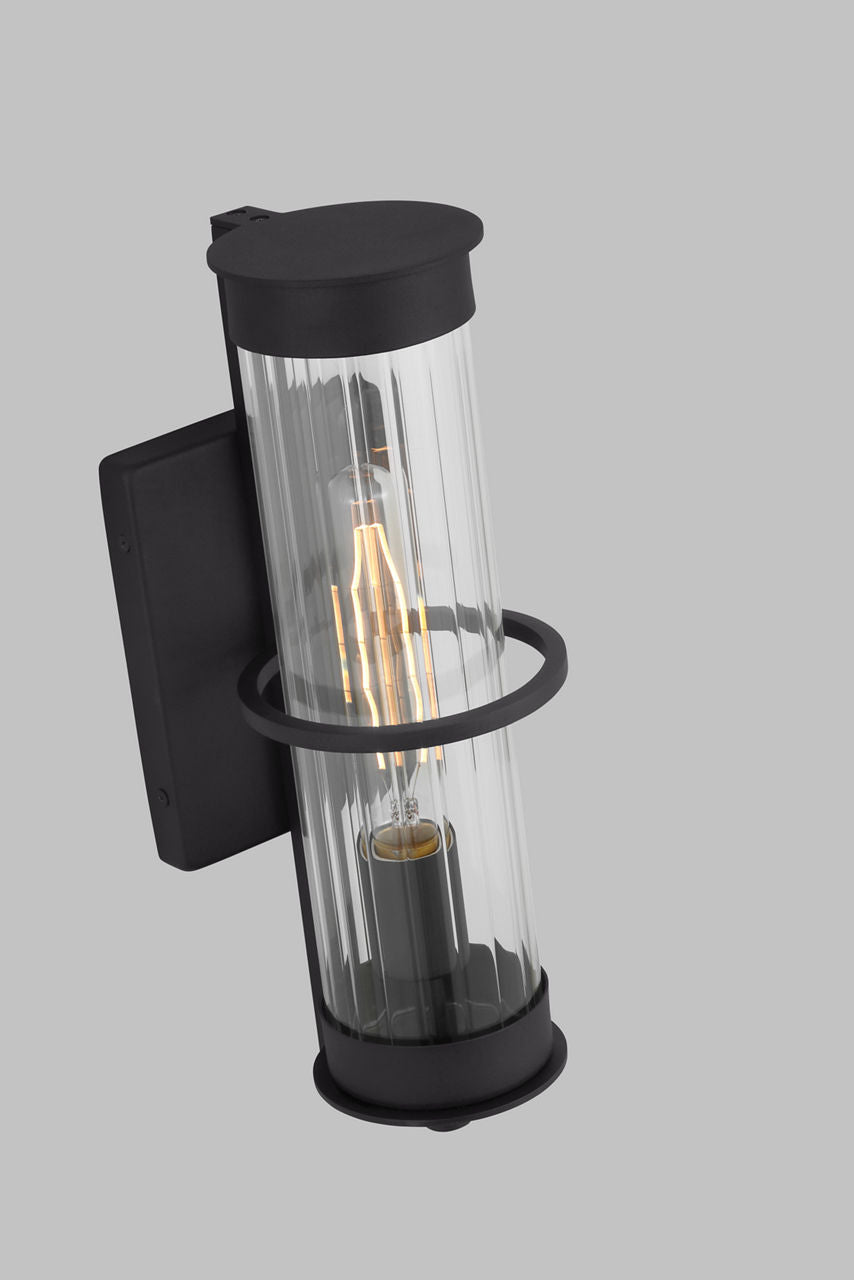 Alcona Medium One Light Outdoor Wall Lantern Black Bulbs Inc