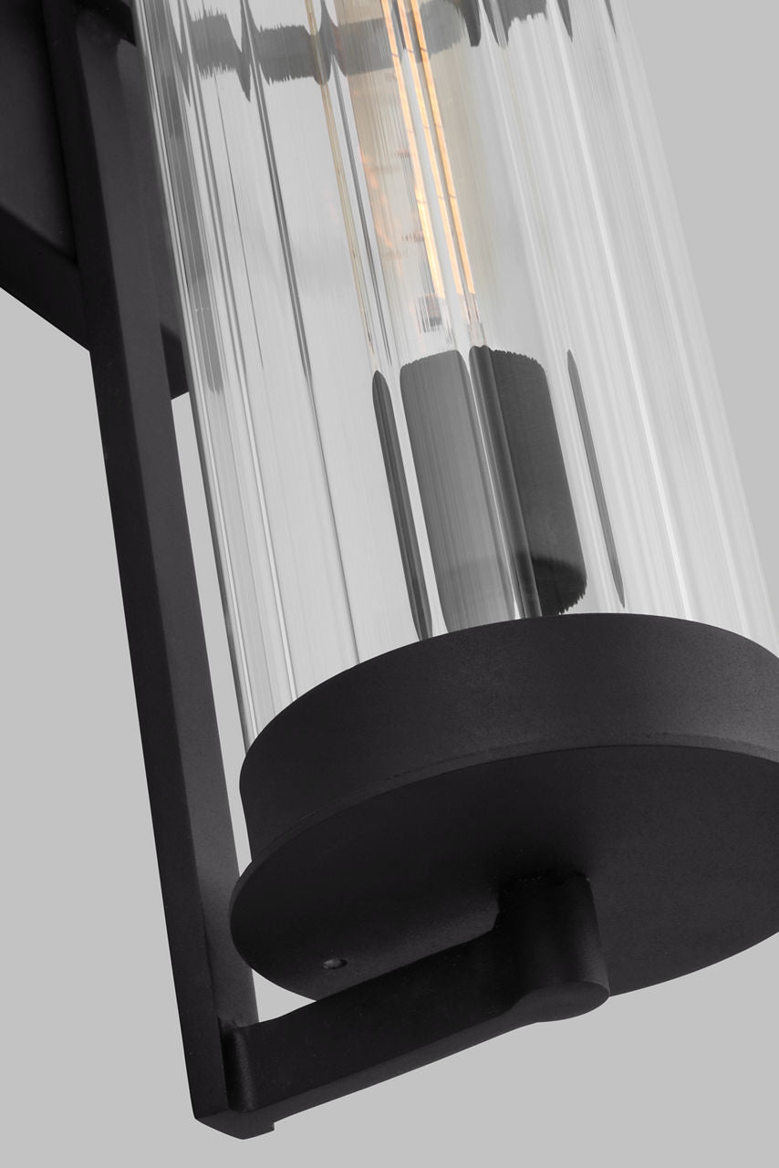 Alcona Extra Large One Light Outdoor Wall Lantern Black