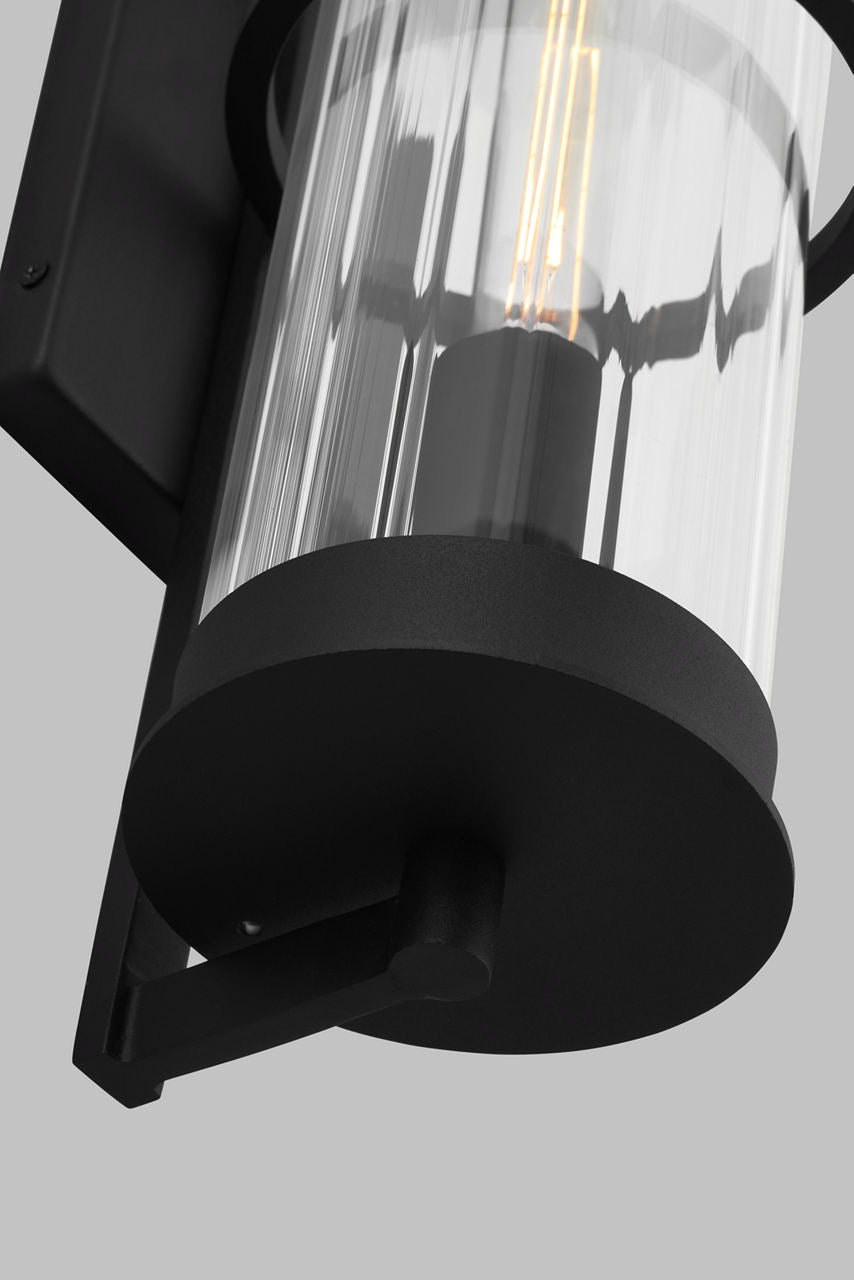 Alcona Large One Light Outdoor Wall Lantern Black Bulbs Included