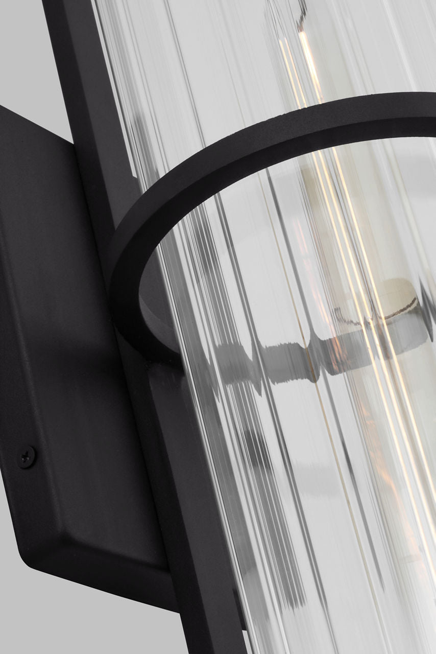 Alcona Extra Large One Light Outdoor Wall Lantern Black