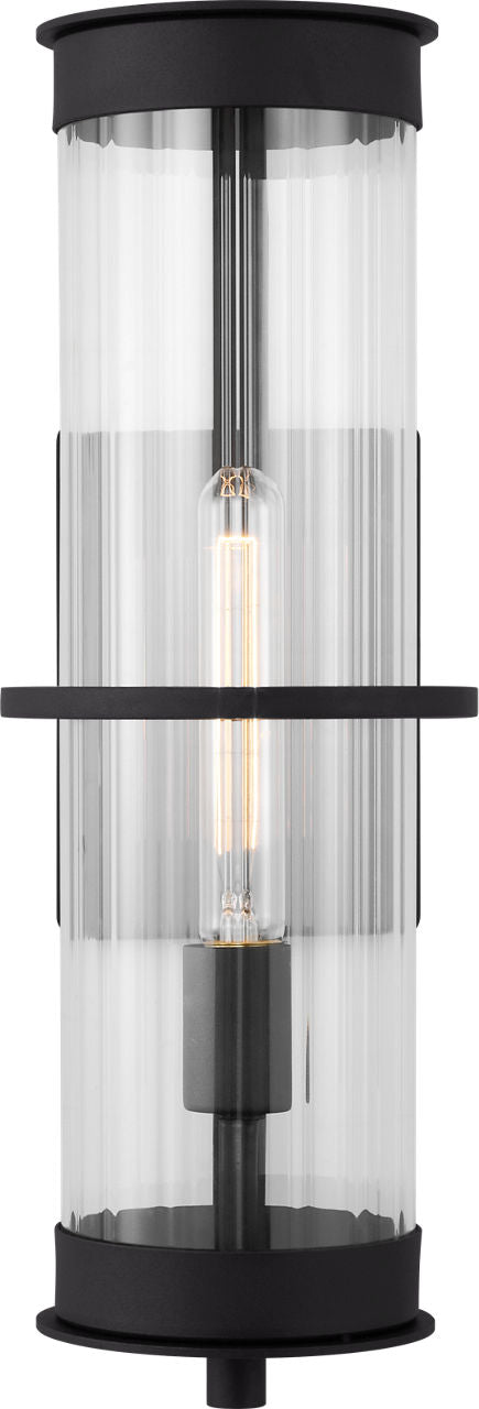 Alcona Large One Light Outdoor Wall Lantern Black Bulbs Included