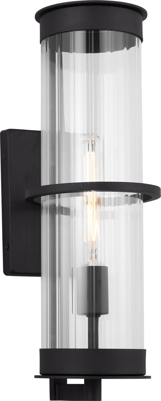 Alcona Large One Light Outdoor Wall Lantern Black
