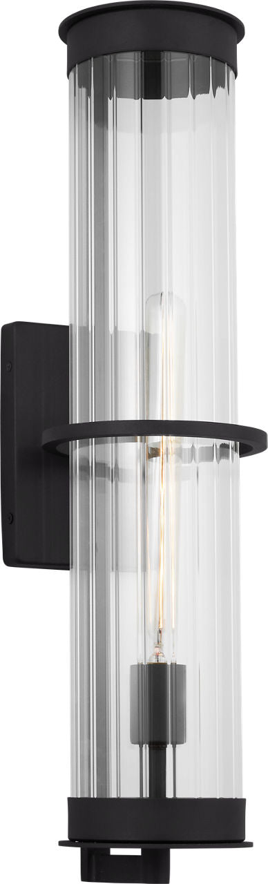 Alcona Extra Large One Light Outdoor Wall Lantern Black