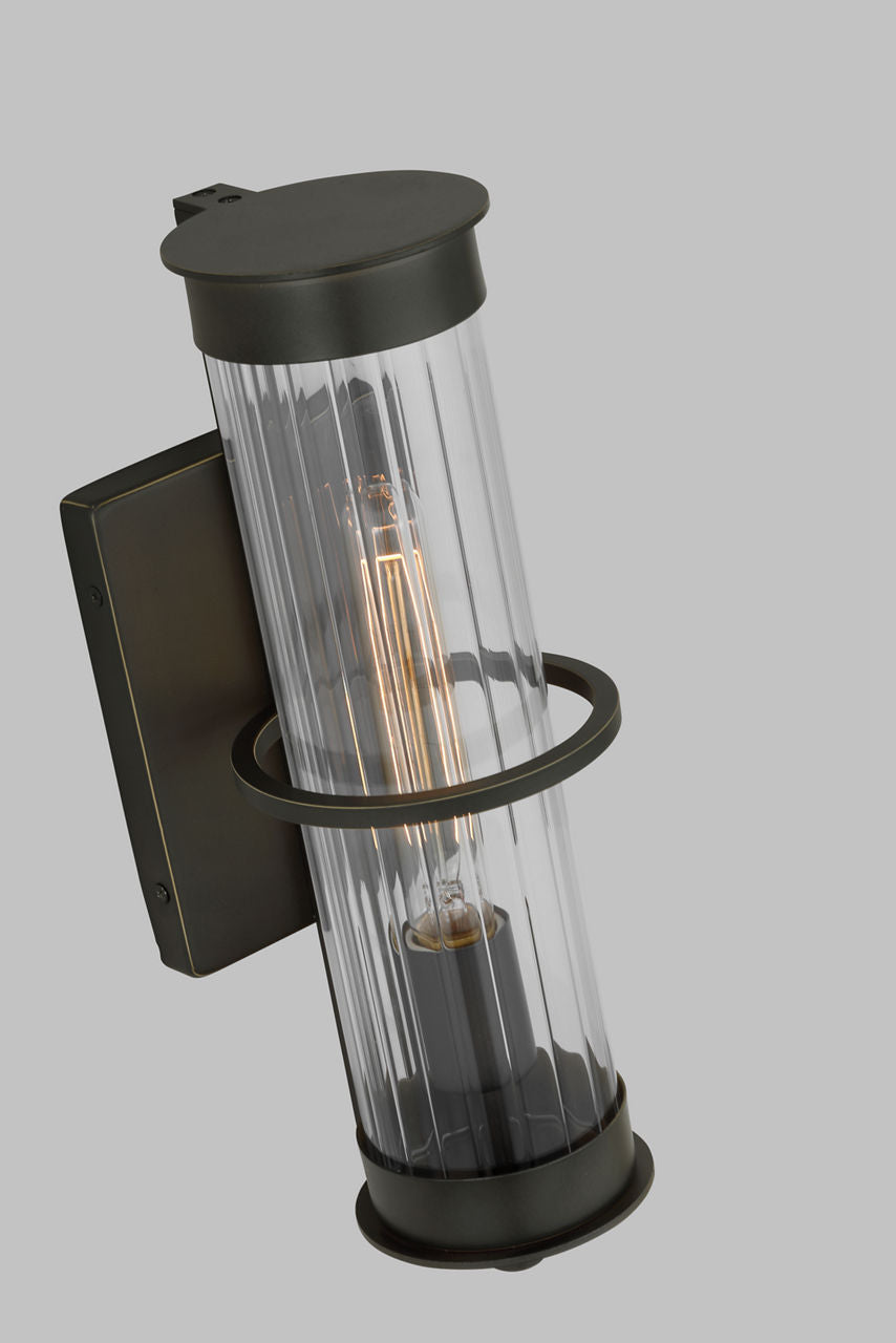 Alcona Medium One Light Outdoor Wall Lantern Antique Bronze Bulbs Inc